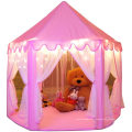 Tente de jeu pour enfants hexagone bleu rose